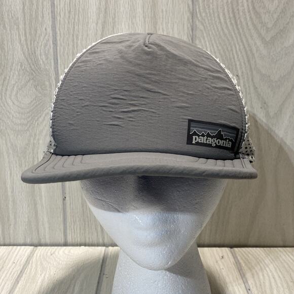 Patagonia Hat Cap Strap Back Gray Mesh Foam Aerobill Running Trucker Hike Mens - Picture 1 of 8